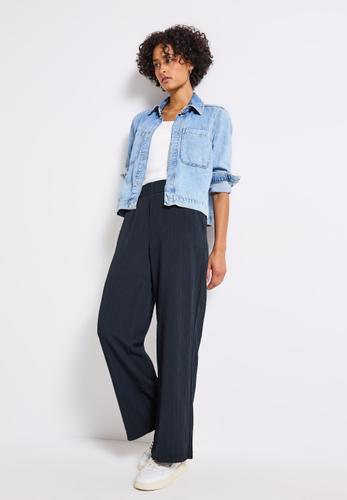 Wide Leg Crinkle Hose 36/30 - Deepwater Blue