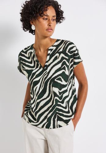 Bluse mit Zebra-Muster 36 - Pine Grove Green