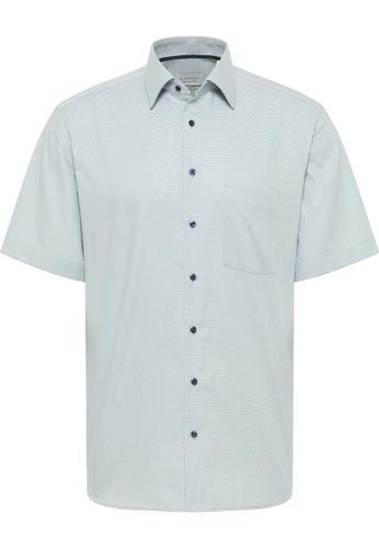 Hemd Hahnentritt Kurzarm 44/Kurzarm MODERN FIT - Pastellgrün