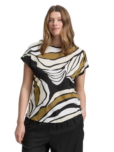 Plus Size - T-Shirt mit Muster 54 Regular Fit - Deep Black