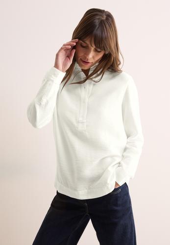 Bluse in Unifarbe L - Vanilla White