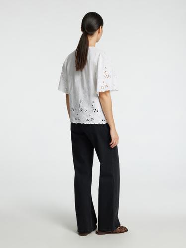 SLFDAHLIA SS BRODERI SHIRT NOOS 34 Normal geschnitten - Bright White