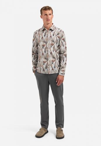 Shirt Allover Printed Fine Corduroy XXL Regular Fit - Taupe