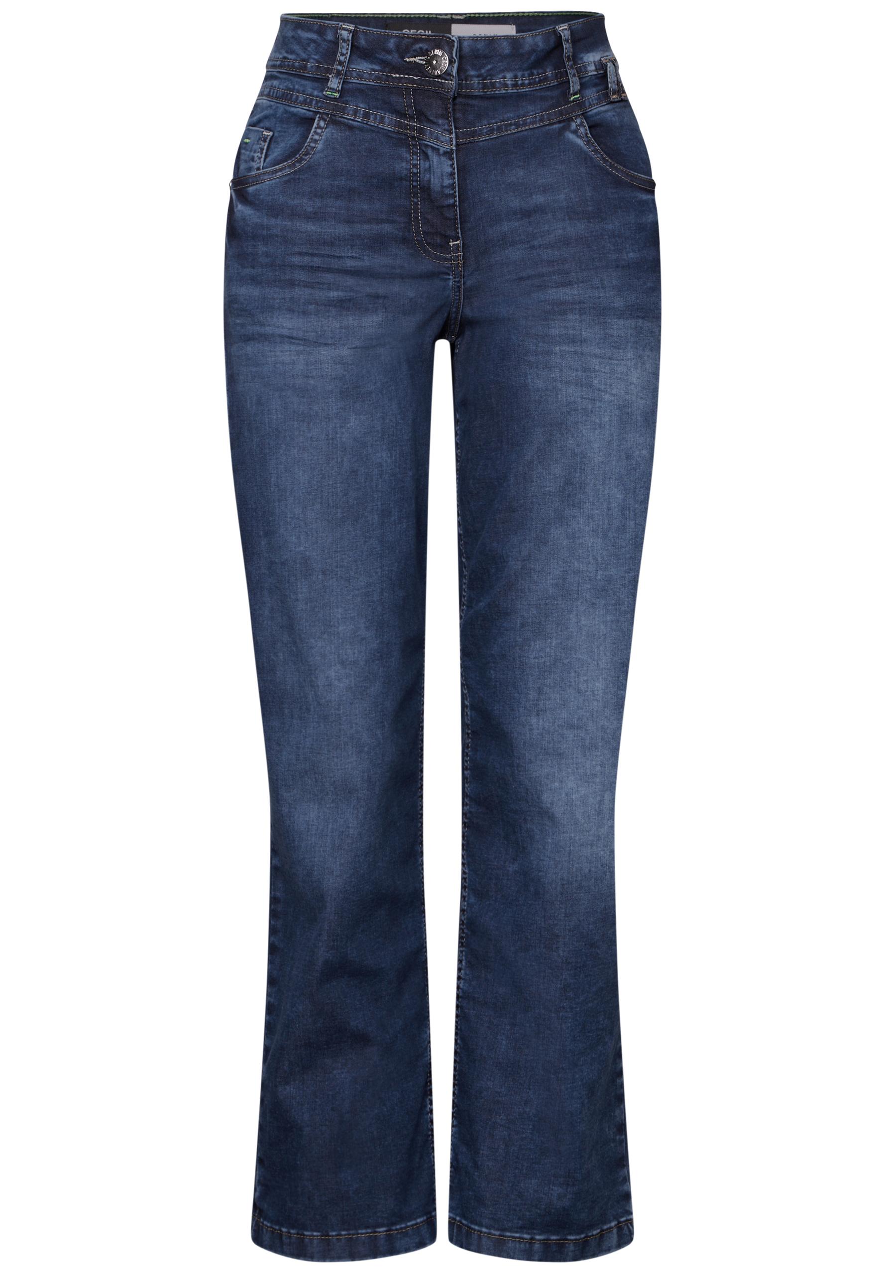 Wide Leg Jeans 32/7/8 Hosen - Mid Blue Used Wash