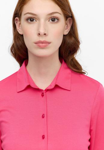 Jersey Shirt Bluse Jersey Langarm Rosa 36/Langarm