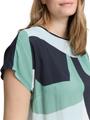 Plus Size - T-Shirt im Material-Mix 48 Regular Fit - Faded Green Abstract Flower