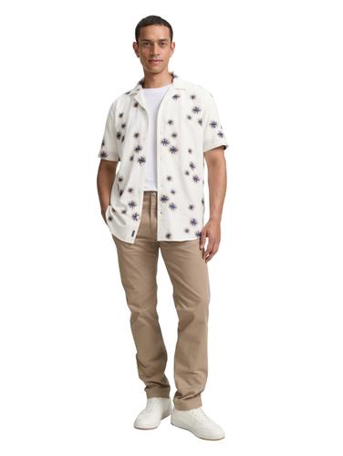 Regular Fit Kurzarmhemd im Hawaii-Look XL Regular Fit - Embroidered Desert Design