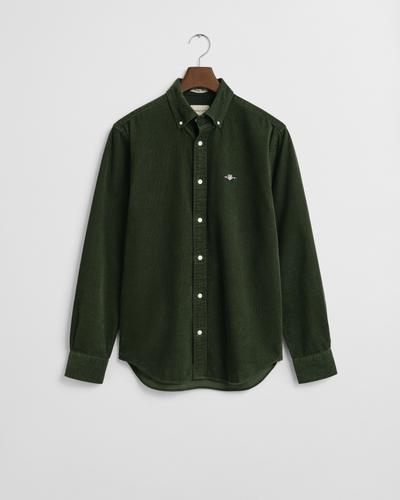 Regular Fit Cordhemd aus Baumwolle XL - Country Green
