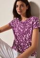 T-Shirt mit Minimal Print L - Cherry Blossom Pink