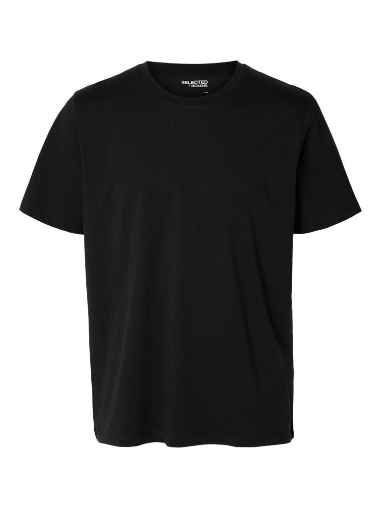 SLHASPEN SS O-NECK TEE NOOS Schwarz L