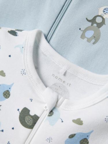 NBMNIGHTSUIT 2P ZIP FF ELEPHANT NOOS Blau 56