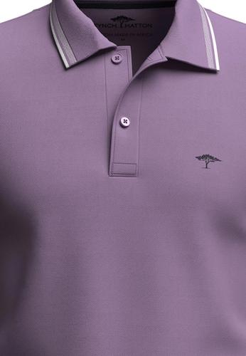 Polo, contrast tipping M Casual Fit - Light Purple