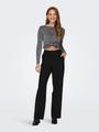 ONLKETTY L/S SHINE TWIST TOP CS JRS M Normal geschnitten - Dark Grey Melange