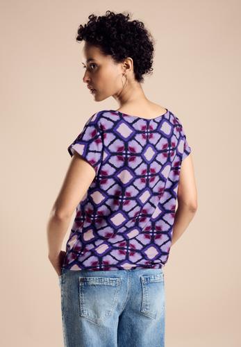 Print Materialmix T-Shirt 40 - Bellflower Lilac
