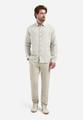 Shirt Vertical Big Stripe With Linen M Regular Fit - Taupe