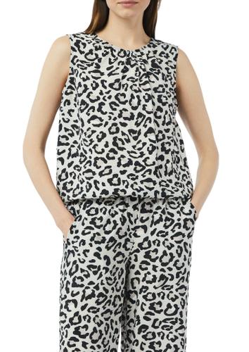 Bluse 34 - Grau|mehrfarbig