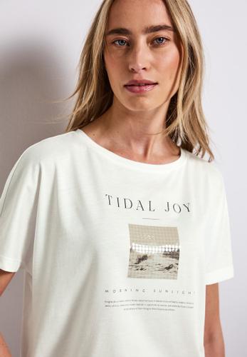 T-Shirt mit Fotoprint Weiß 36