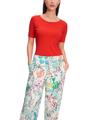 Schmal geschnittenes T-Shirt mit 3/4-Arm 38 - Flame Red