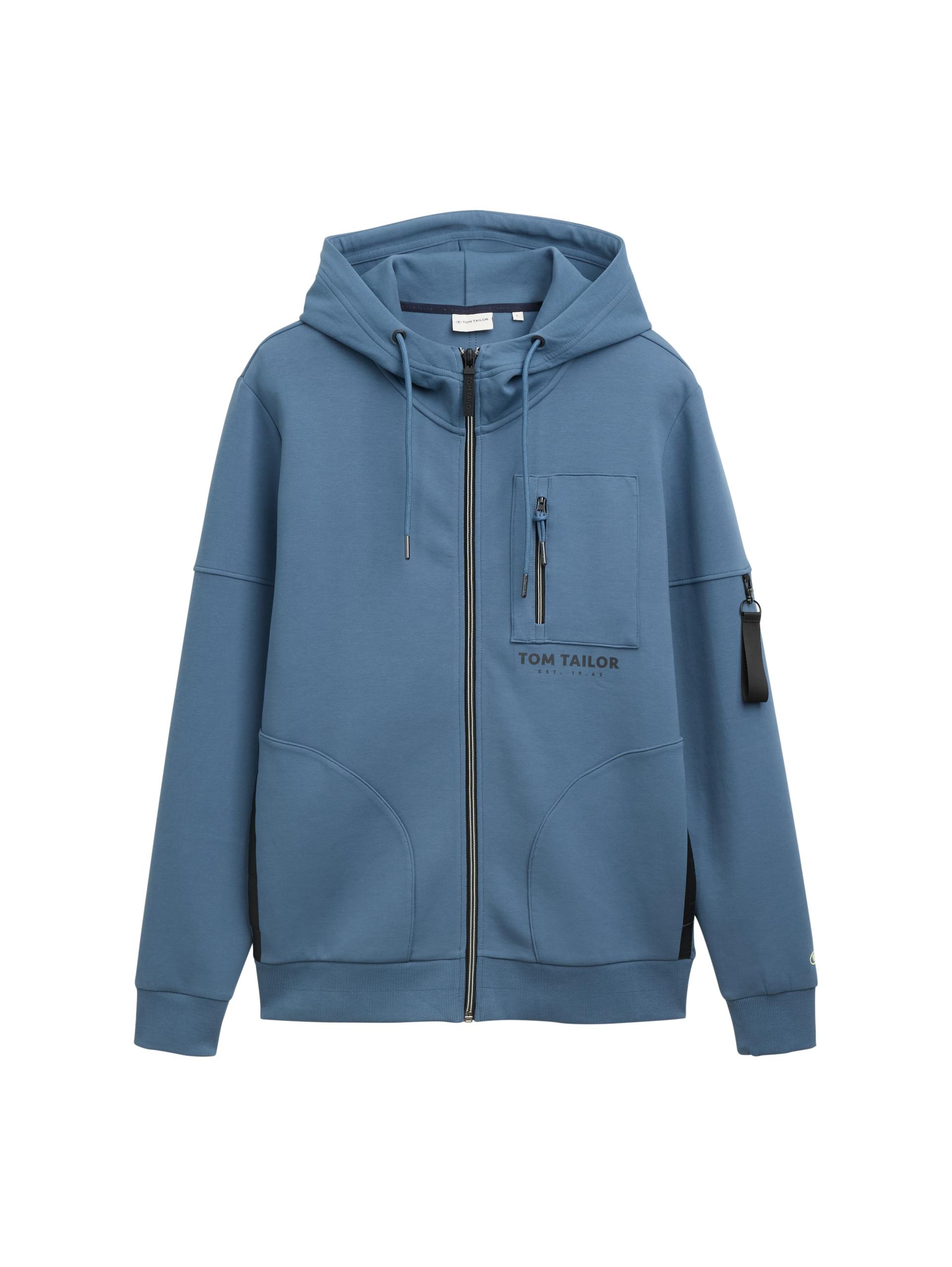 Hoodie Sweatjacke mit Taschen XL Regular Fit - Mystical Blue