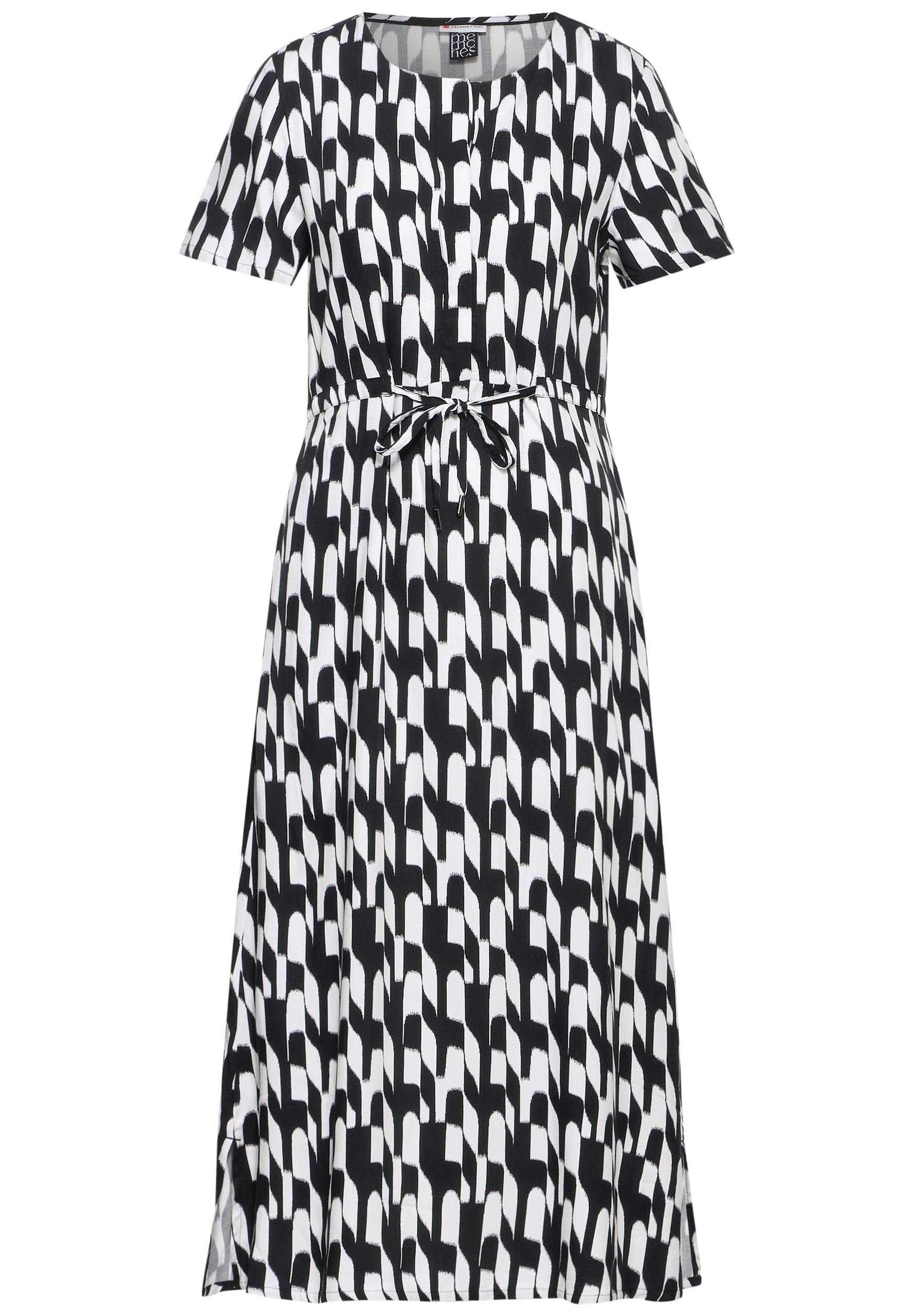 Bedrucktes Midi-Kleid 34 - Black
