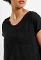 Leinen-Look T-Shirt 36 - Black