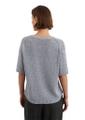 Kurzarm-Pullover loose Blau XL