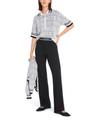 Weites Polo Shirt mit Zipp 38 - White And Black