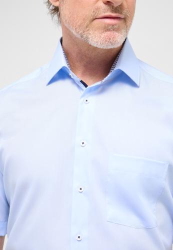 Original Shirt Popeline Kurzarm 40/Kurzarm MODERN FIT - Hellblau
