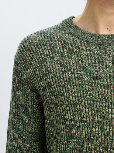 SLHTILUM LS KNIT RELAXED CREW NECK XL Locker geschnitten - Sky Captain