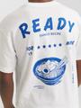 JJCHARGE PRINTED TEE SS CREW NECK JNR 152 Locker geschnitten - Cloud Dancer