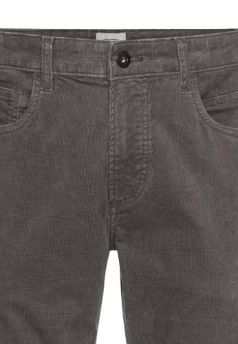 Regular Fit 5-Pocket Cordhose Grau 35/32