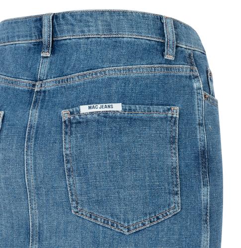 MAC JEANS - MIDI SKIRT, Fluent comfort denim L/OL - Blau
