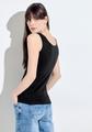 Top in Unifarbe - Schwarz / L