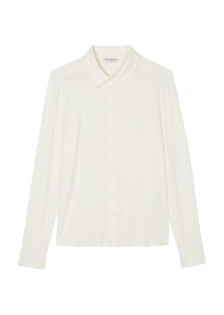 Jersey-Bluse regular Weiß XL