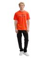 Relaxed Fit T-Shirt mit Rücken-Print M Relaxed Fit - Deep Fiery Orange
