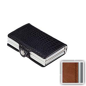 Secrid Kartenetui Portemonnaie Twinwallet RFID Braun|Silber