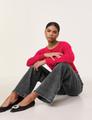 Jeans mit weitem Bein Wide Leg 40 Weites Bein - Grey Denim