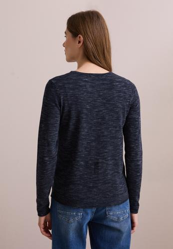 Strukturpullover L - Heather Universal Blue