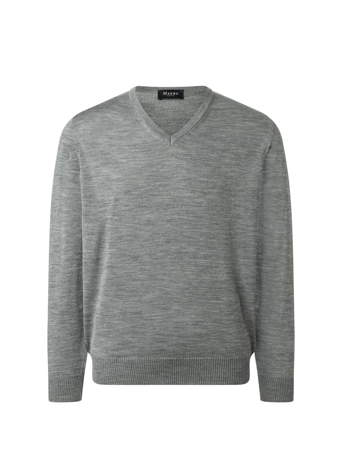 Pullover V-Ausschnitt 1/1 Arm 48 Classic Fit - Mercury Grey