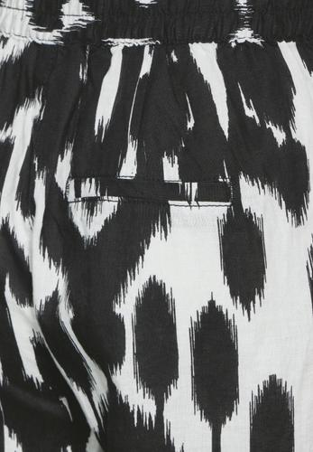 Leinenhose mit Print 34/30 - Black