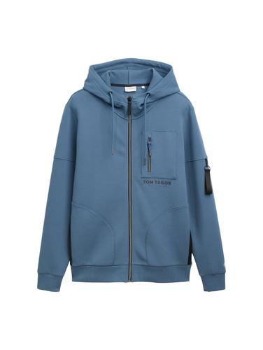 Hoodie Sweatjacke mit Taschen XL Regular Fit - Mystical Blue