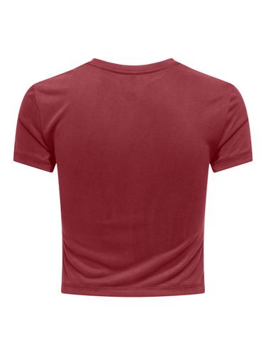 ONLHANNAH S/S O-NECK SHORT TOP JRS XS Normal geschnitten - Ruby Wine