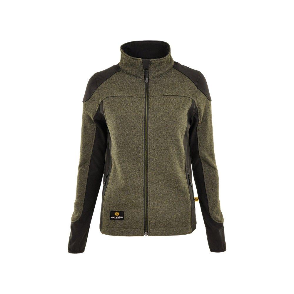 Damen-SMART Strickfleecejacke - Olive - Gr: XL