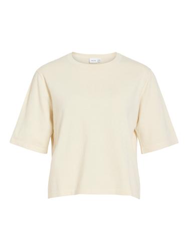 VIMALU O-NECK 2/4 KNIT TOP-NOOS L Locker geschnitten - Sandshell
