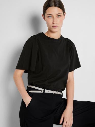 SLFPENELOPE 2/4 RUFFLE TEE NOOS XL Normal geschnitten - Black