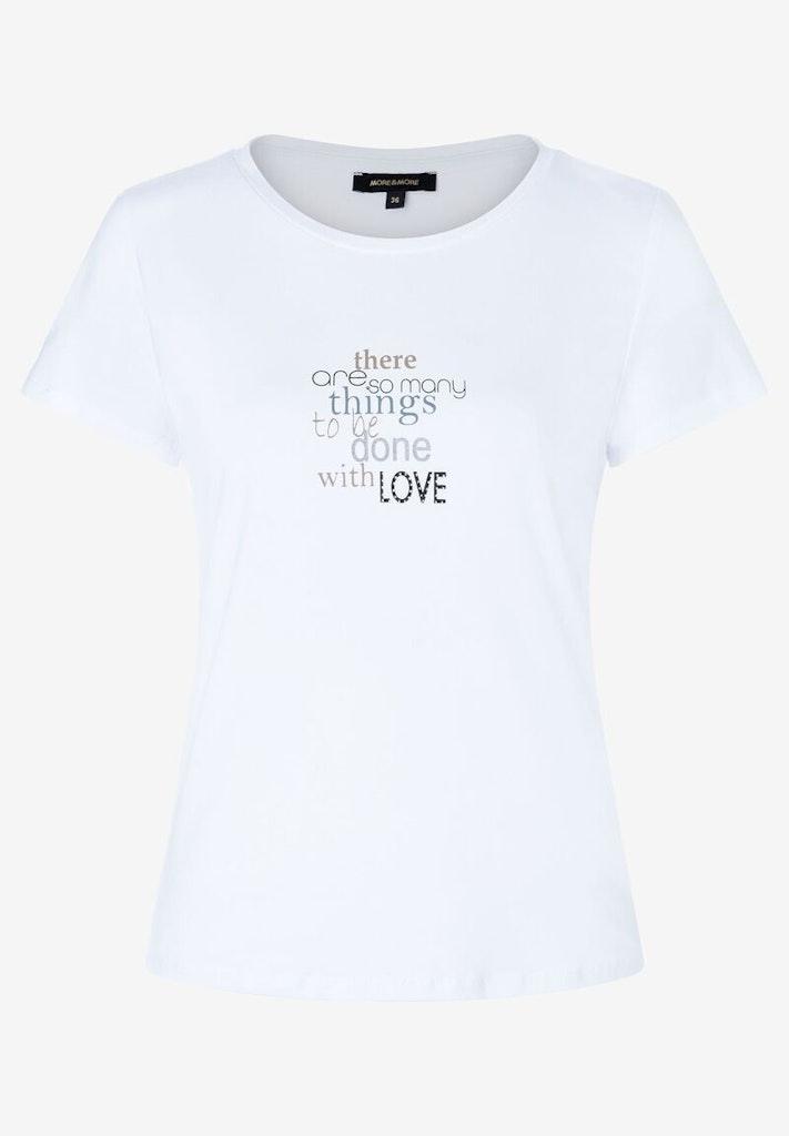 T-Shirt mit Schriftzug weiß Herbst-Kollektion Weiß 38