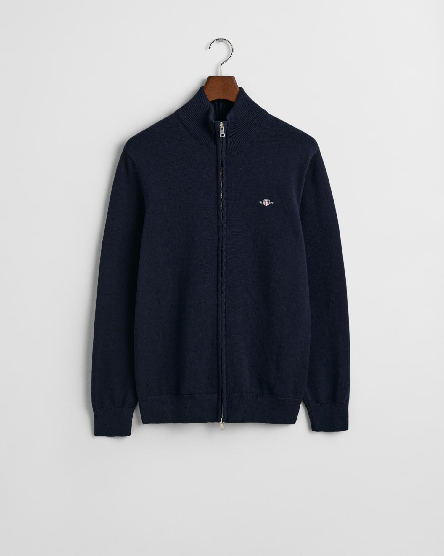 Casual Cotton Strickjacke mit Reißverschluss XXXL - Evening Blue