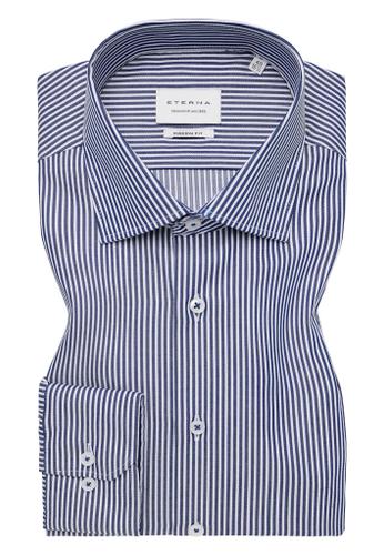 Hemd Satingewebe Langarm Blau 39/Langarm - 65cm