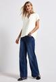 Split Neck Bluse in Unifarbe 36 - Off White