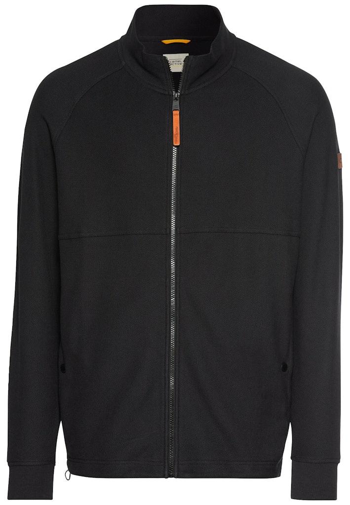 Sweatjacke mit Stehkragen Schwarz 3XL